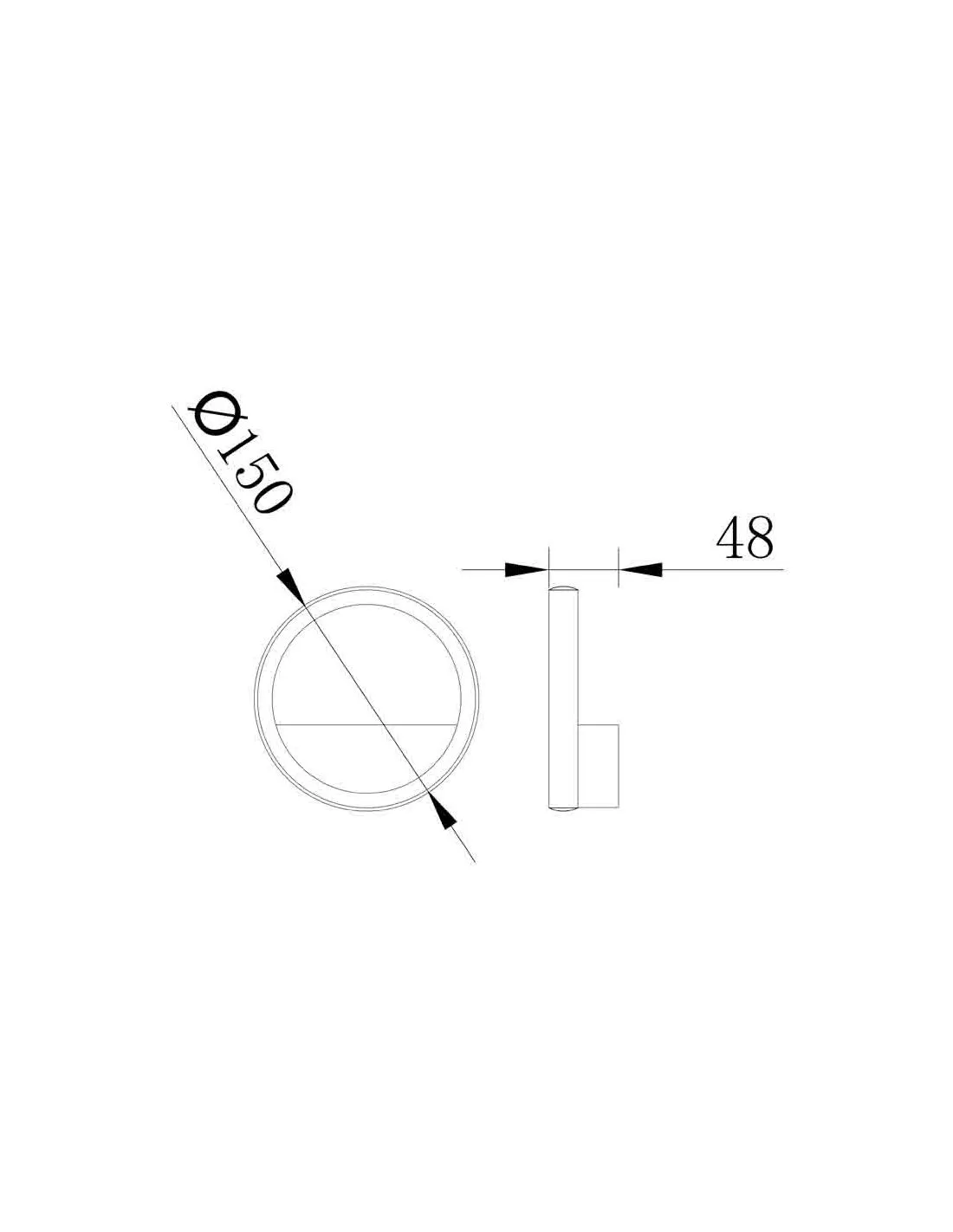 Applique murale d'intérieur LED KITESURF WHITE 8W 3000K 640 Lm moyenne/grande | LeonLeds