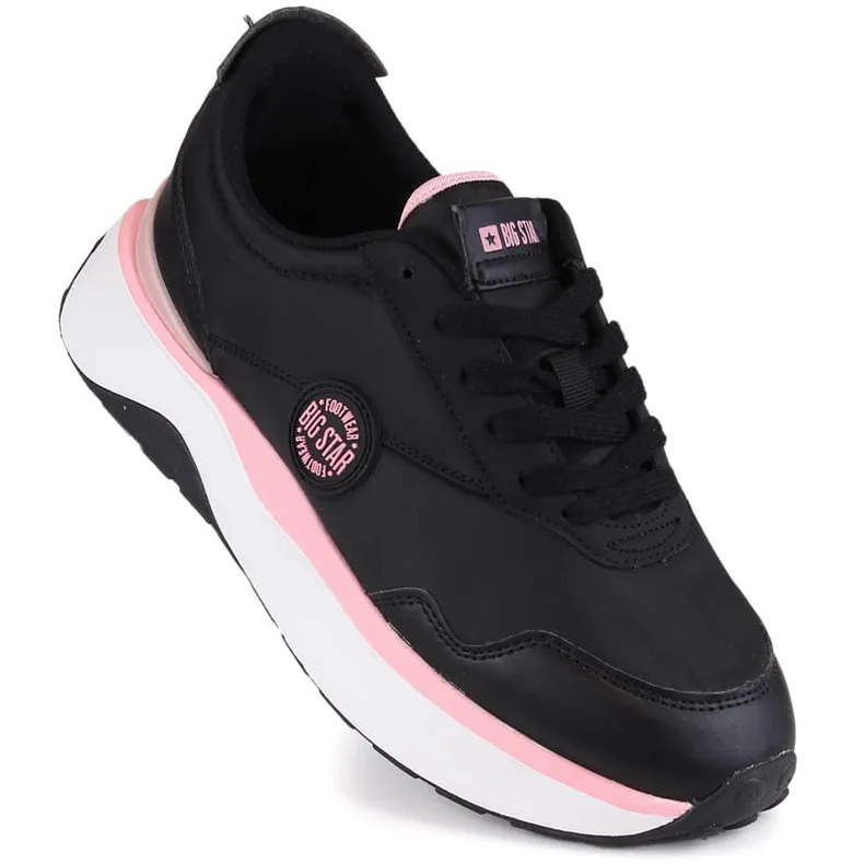 Chaussures de sport plateforme femme noires Big Star JJ274A014 le noir