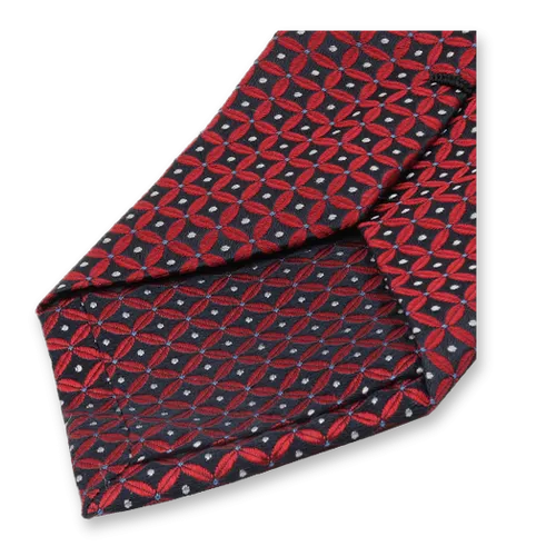 Cravates / Cravate Bleu Foncé Motif Rouge