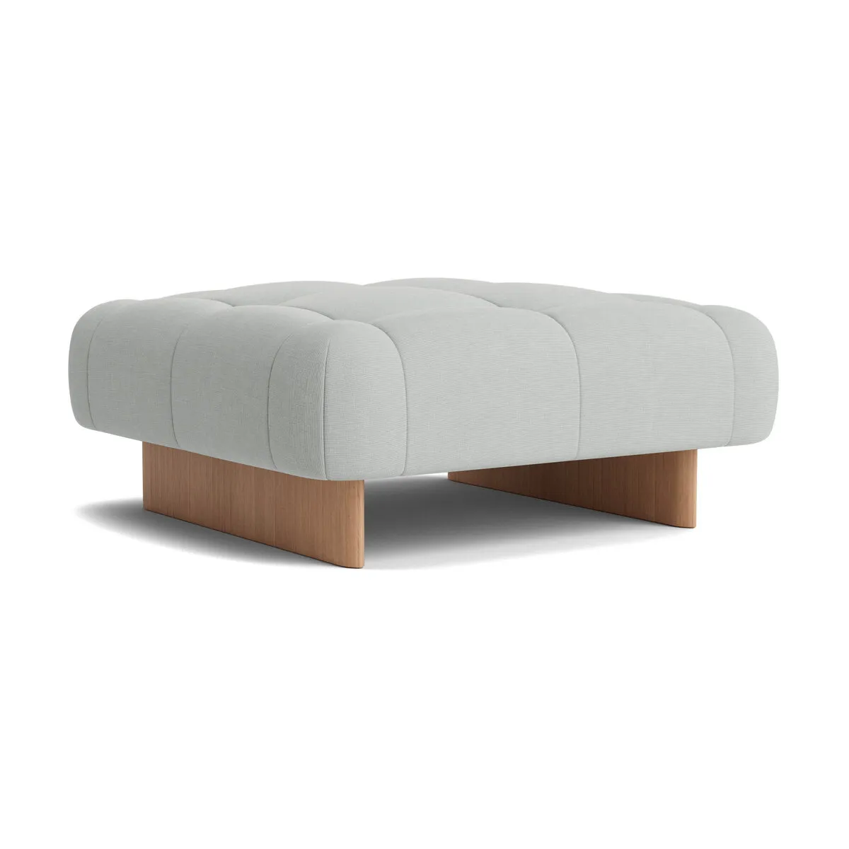 Ottoman en tissu naveli 113 et pieds en bois de chêne 105x105x41cmQuilton Lift