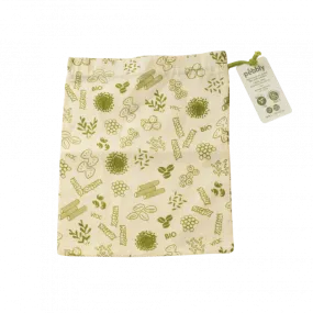 Sac à Vrac Coton Bio Vert 25 x 30 cm Pebbly