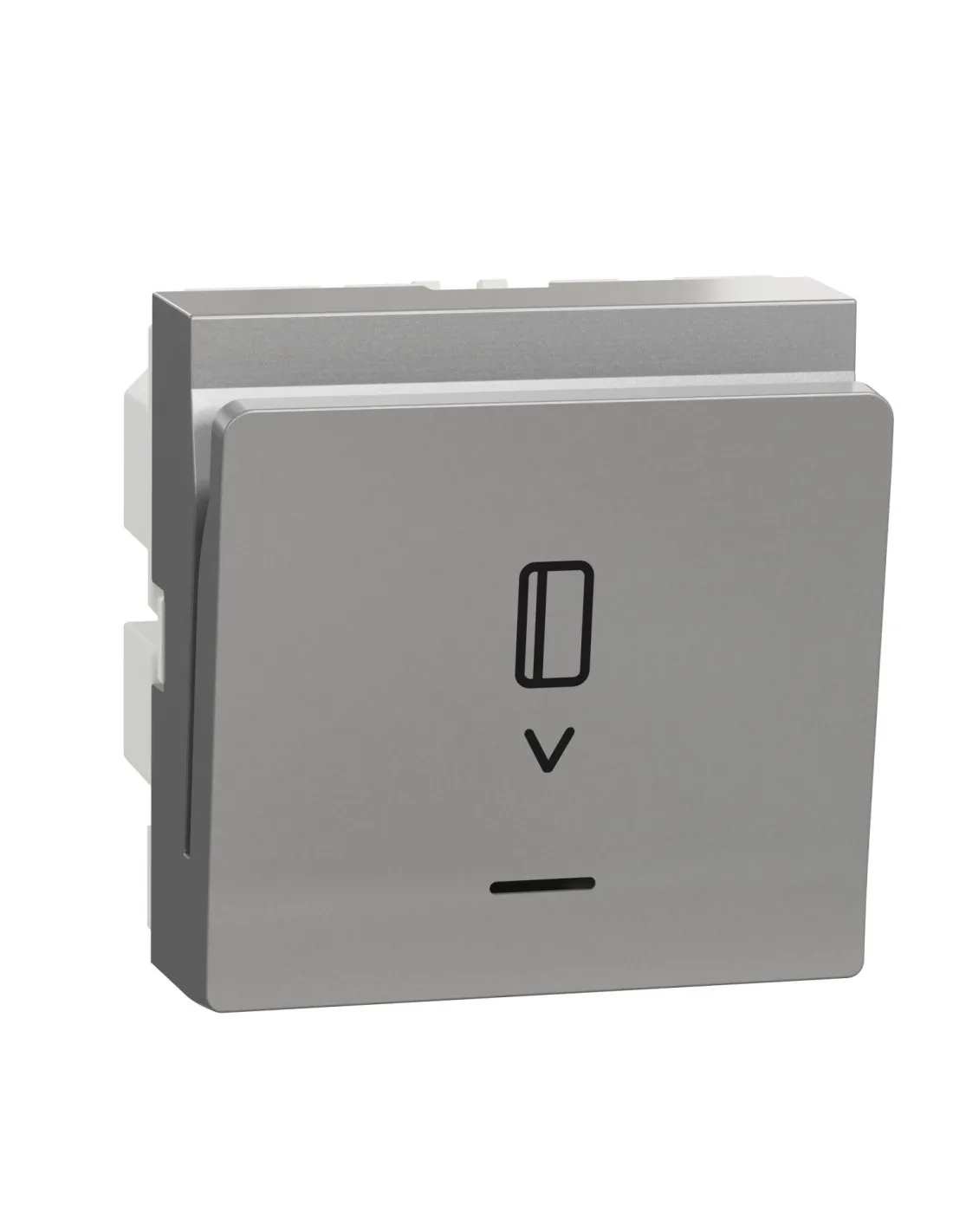 Unica commande à carte électronique 2 modules Alu mécanisme seul SCHNEIDER NU354030