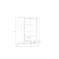 Vitrine VODOL - Beige / Noir